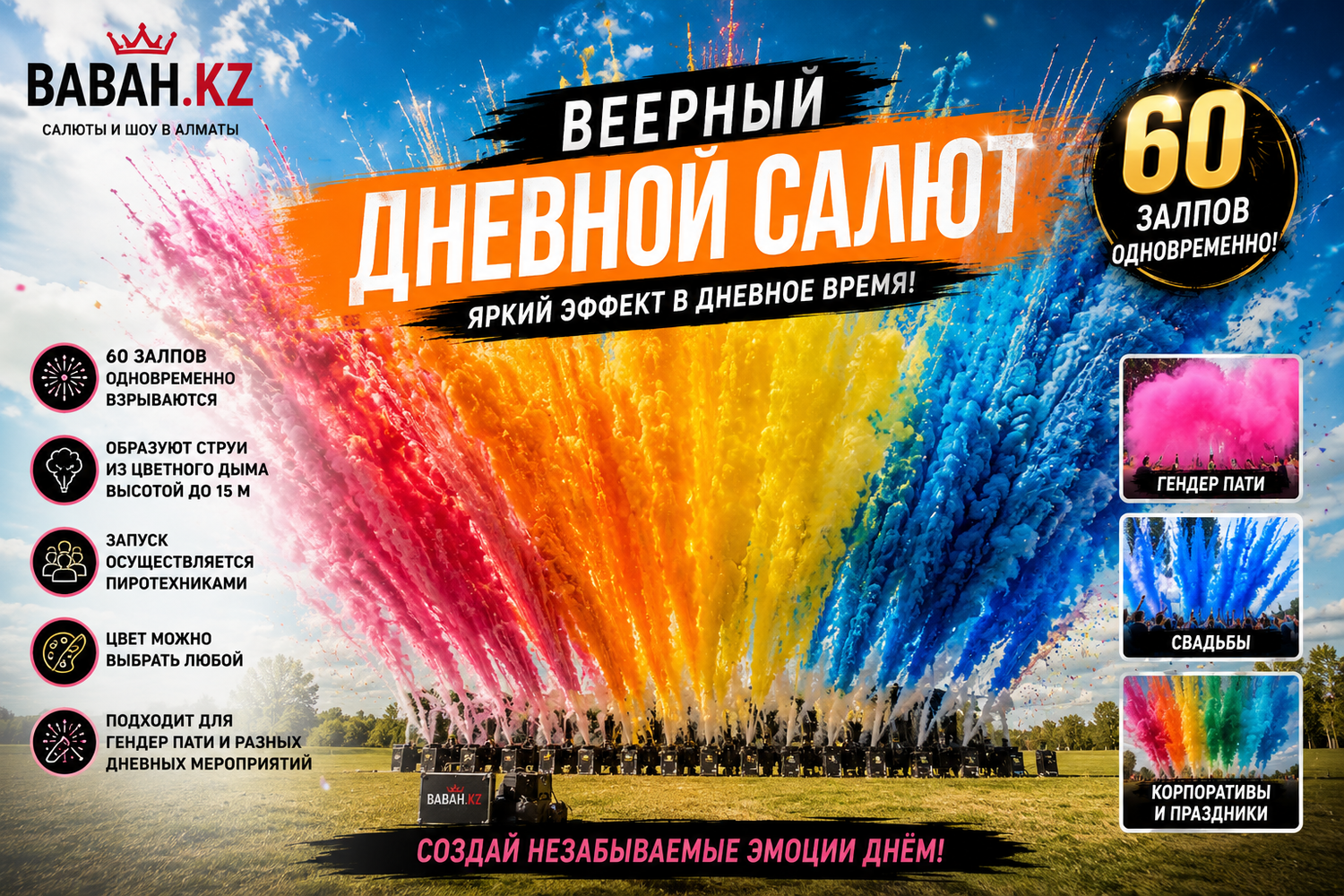 Веерный дневной салют
