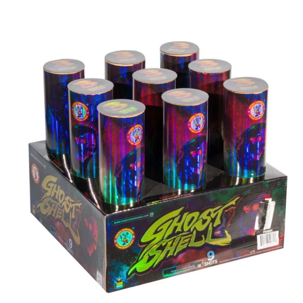 салют GHOST SHELL 75 мм 9 зарядов крупнокалиберный фейерверк Алматы